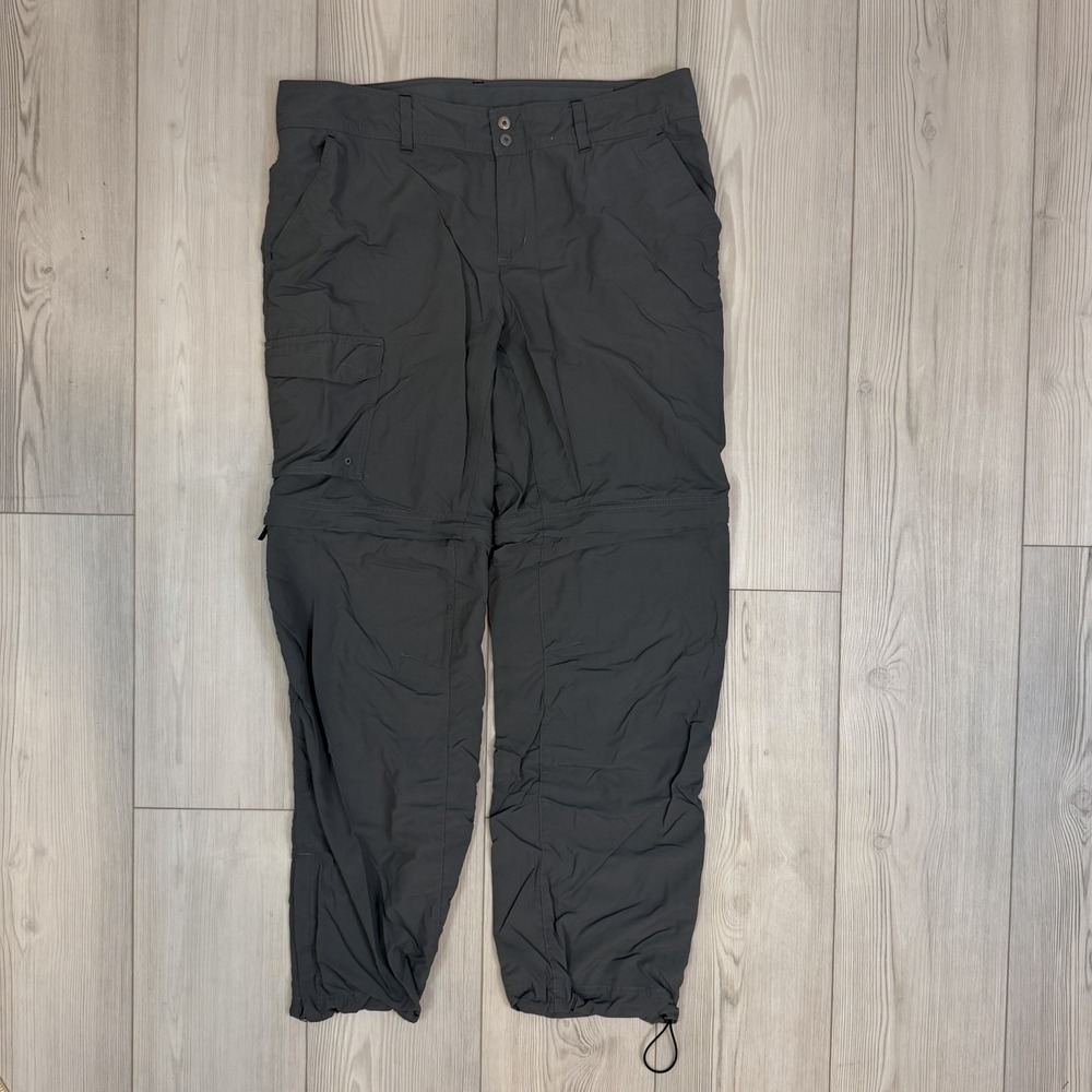 Columbia Pants Women's 12 Regular Gray Kestrel Ridge Convertible Outdoor XL8228